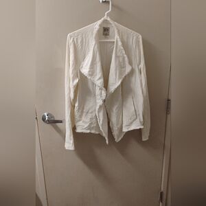 Go by Go Silk Draped Open Style Washable Silk Jacket Sz L